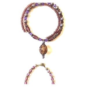 Matching necklace and bracelet